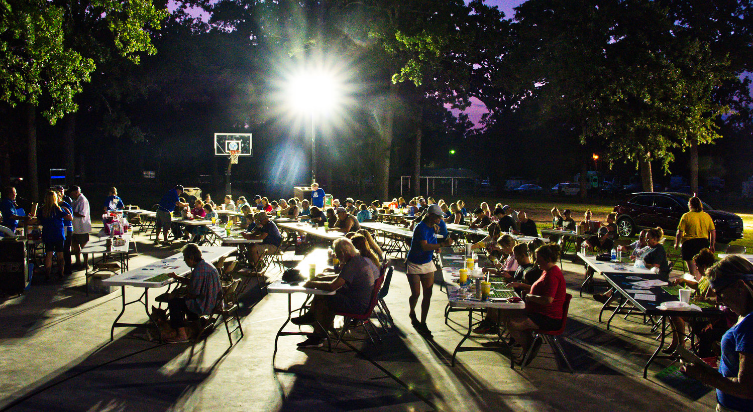 The Lake Fork-Quitman Kiwanis Club’s popular bingo games were held all three nights.